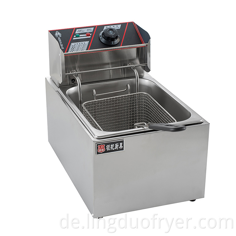 8l Single Basket Electric Fryer Left